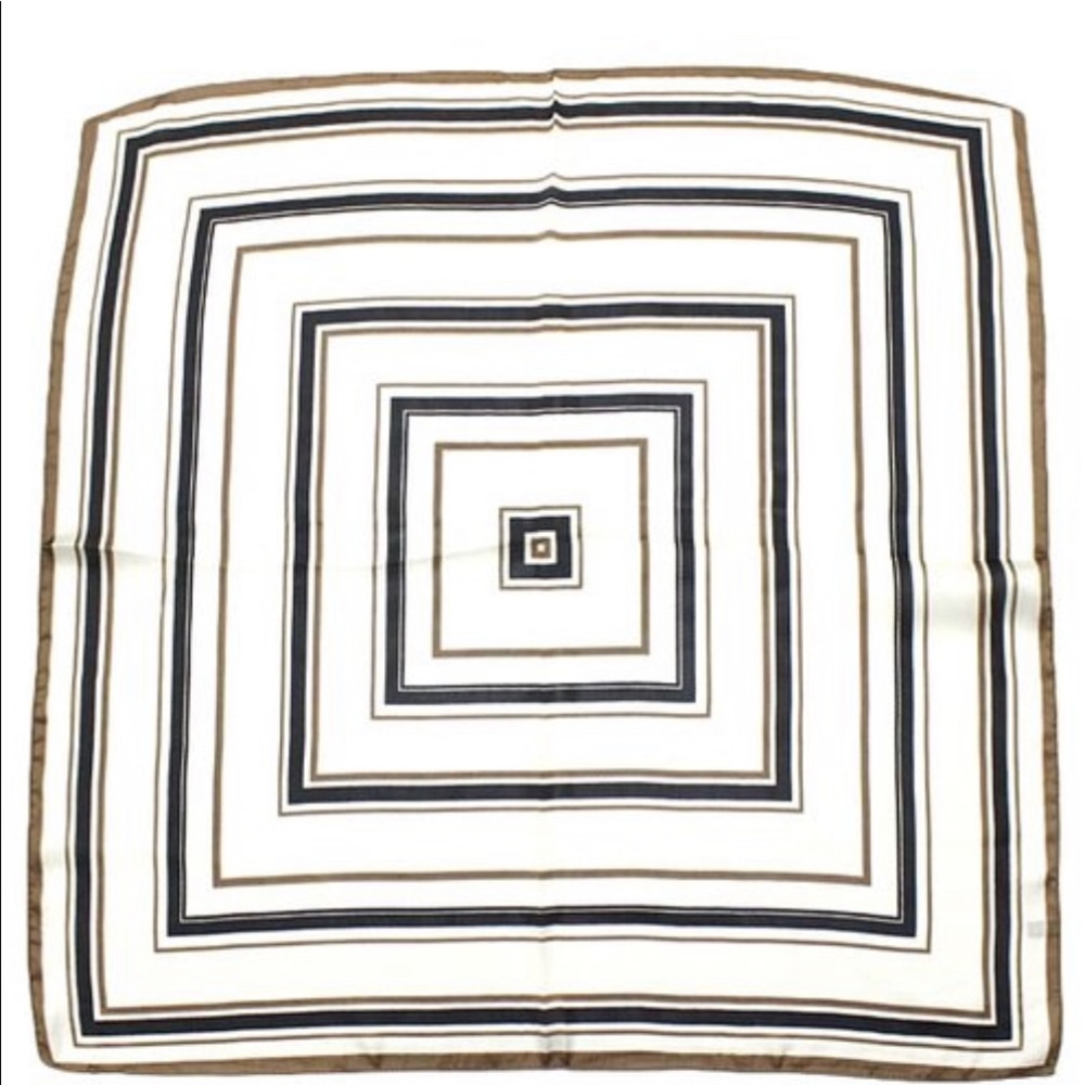 Cream/Black/Brown Color Block Fashion Scarf